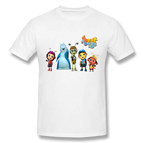 Camisetas clásicas de diseño Beat Bugs para Hombres, Blancas,S