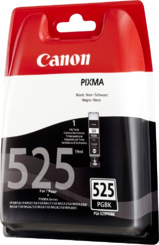 Canon PGI-525 Cartucho de tinta original Negro para Impresora de Inyeccion de tinta Pixma MX715-MX885-MX895-MG5150-MG5250-MG5350-MG6150-MG6250-MG8150-MG8250-iP4850-iP4950-iX6550