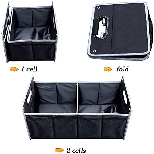 Car Boot Organizador plegable Trunk Organizador Apto for M8 M3 X3 X7 330I XDrive M3 X6 X2 X5 I8 Z4 M X1 B7 750LI 528I impermeable Oxford tela con dos bolsillos lado grande / tapa a prueba de polvo 916