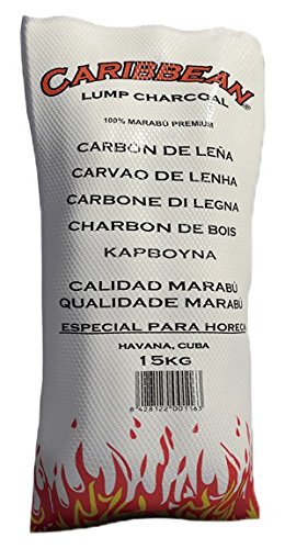 Carcoa Pro Caribbean - Carbón vegetal, 15 kg, color negro