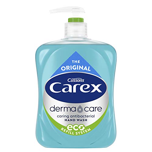 Carex - Pack de 6 botellas de jabón líquido antibacteriano 500 ml