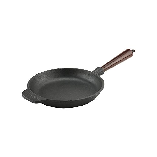 Carl Victor - Sartén de Hierro Fundido con Mango de Madera, 18 cm, Apta para inducción, Negro