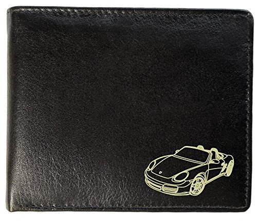 Cartera de piel personalizable para hombre, diseño de Porsche Boxster, estilo Toscana