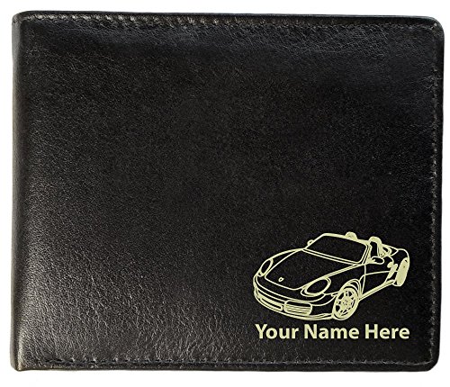 Cartera de piel personalizable para hombre, diseño de Porsche Boxster, estilo Toscana