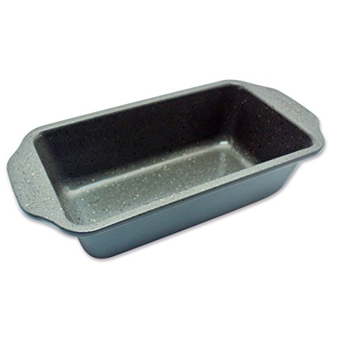 casaWare Loaf Pan 9 x 5-Inch Ceramic Coated Non-Stick (Silver Granite) by casaWare