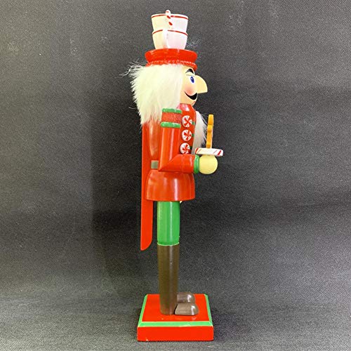 Cascanueces de Madera de 13.8 ``, Figuras de Cascanueces de Navidad, Adorno de Cascanueces de Navidad, Accesorios de decoración de Navidad, estatuilla de decoración de muñecas