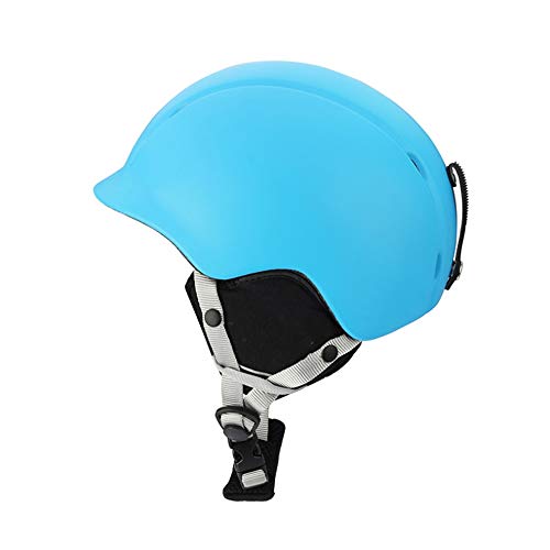 Casco De Esquí Ajustable De Los Niños, Deportes Al Aire Libre Simple Y Doble Casco Bordo Casco Patinador Gorro Adecuado para Niños Y Adultos Niños Y Niñas (Rosa, Azul),Azul,XS