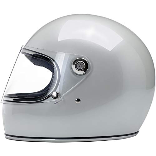 Casco integral Biltwell Gringo S blanco perla metalizada perla blanca blanca homologada doble homologación ECE (Europa) & DOT (America) Helmet Biker Custom Vintage Retro Año 70 Talla L