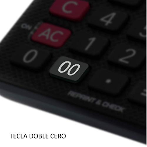 Casio HR-8RCE-BK - Mini calculadora impresora, 42 x 102 x 208.5 mm, negra