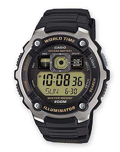 Casio Reloj Digital para Hombre de Cuarzo con Correa en Resina AE-2000W-9AVEF