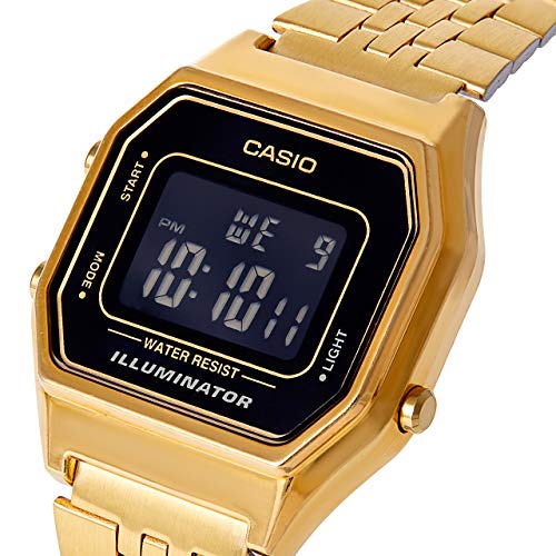 Casio Reloj Digital para Mujer de Cuarzo con Correa en Acero Inoxidable LA680WEGA-1BER