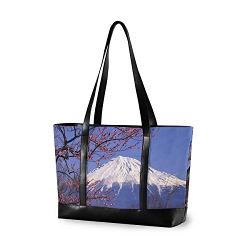 Casual Japón Style Sakura Scenery Bolso Tote Bag Gran capacidad Girls Fashion Computer