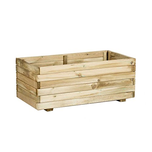 Catral 31090016 Jardinera Rectangular, Pino, 80 x 40 x 32 cm