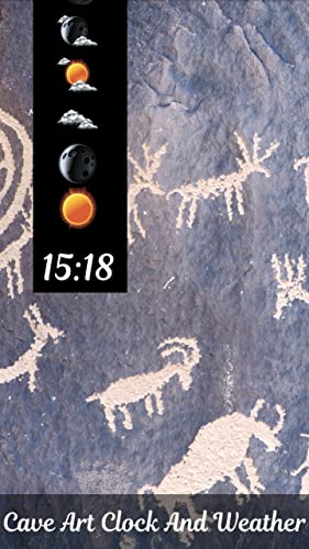 Cave Art Clock And Weather