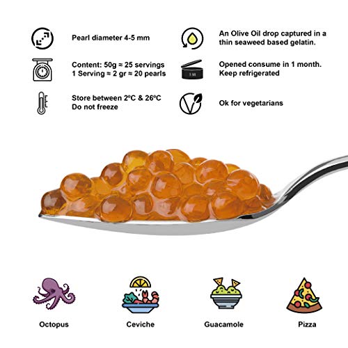 Caviaroli - Encapsulado de Aceite de Oliva Virgen Extra con Guindilla - 50 g