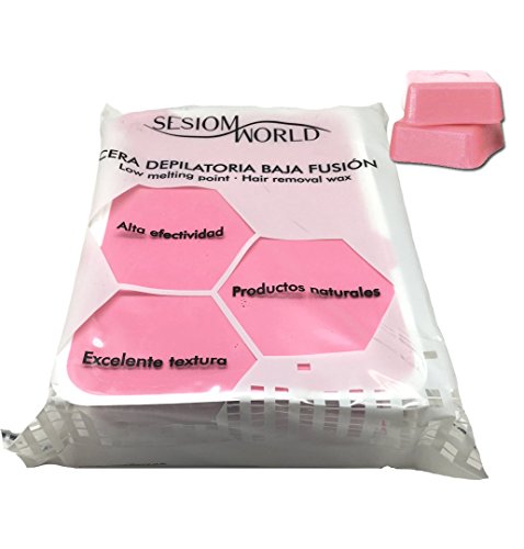 Cera depilatoria de baja fusión DERMO ROSA con Rosa Mosqueta 1 kilo sesioMWorld®