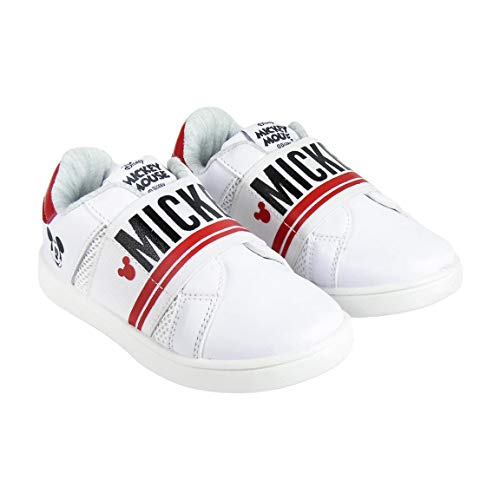 Cerdá Zapatilla Deportiva Blanca de Mickey Mouse para Niño-Talla Niños, 27 EU