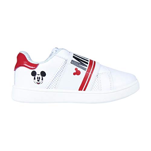 Cerdá Zapatilla Deportiva Blanca de Mickey Mouse para Niño-Talla Niños, 27 EU