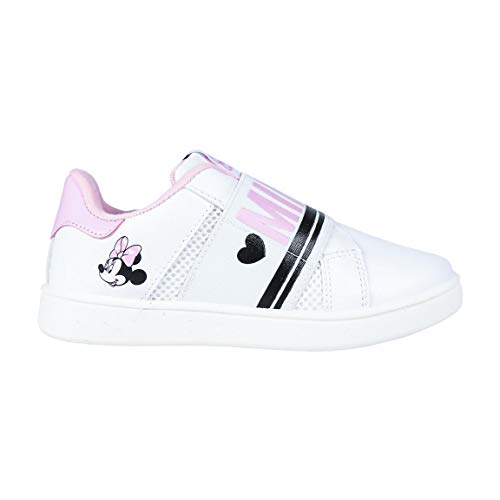 Cerdá Zapatilla Deportiva Blanca de Minnie Mouse para Niña, Niñas, 24 EU