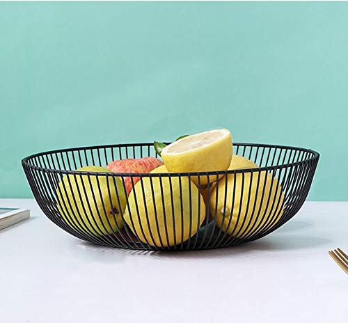 Cesta de frutero de mostrador, diseño Decorativo de Alambre de Acero Inoxidable de frutero con un Moderno Estilo Decorativo, Frutas, Verduras, bocadillos, artículos para el hogar (hemisferio)