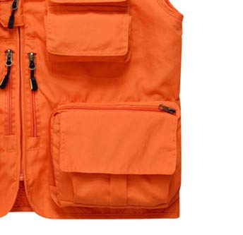 Chaleco de pesca para hombre, transpirable, con bolsillo de malla sin mangas, chaleco de senderismo Naranja naranja XXXXXL