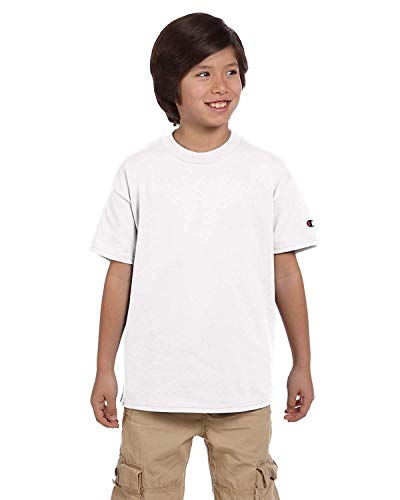 Champion Youth - Camiseta de manga corta (6 onzas) - Blanco - Medium