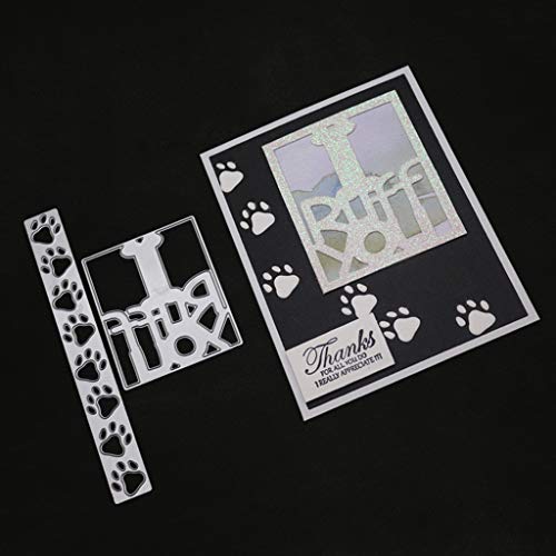 Chaoxiner Troqueles de corte de metal, diseño de huella de perro para hacer tarjetas, troquelado para manualidades, álbumes de recortes, plantilla de papel para manualidades