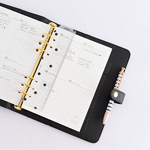 CHARUCA APV04 - Planner personal. A5. Negro topos