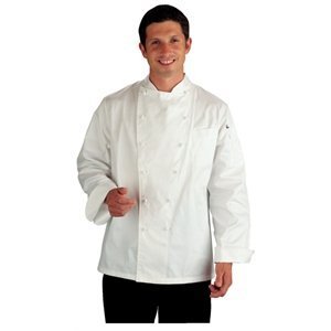 Chef Works ECHR-WHT Madrid Egytian Cotton Chef Coat, Size 36 by Chef Works