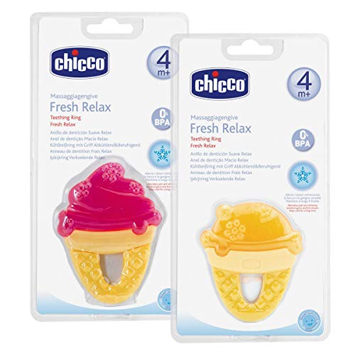 Chicco Fresh Relax - Mordedor de dentición, 4 m+, colores surtidos, 1 unidad