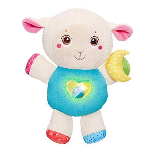 Chicco Lily Luces y Meloddías - Proyector de peluche con luces y melodías con sonajero en el corazón