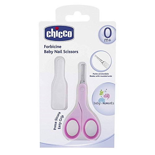 Chicco - Tijeras de bebé con borde de seguridad, color rosa