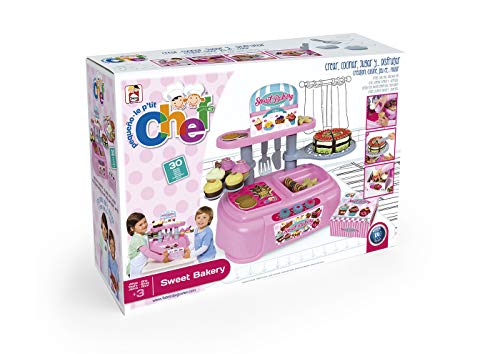 Chicos - Pequeño Chef Sweet Bakery, Pastelería de Juguete con 30 Accesorios, a Partir de 3 Años, Medidas - 50.5 x 17.5 x 35.5 cm (Fábrica 83016)