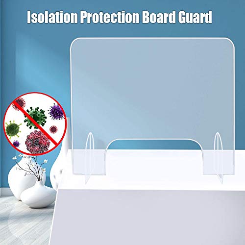 chlius Pantalla de Protección Mostradores, 40 X 40 Cm Protector Mampara Acrílico Transparente De Estornudos Y contra Tos, Separador para Supermercados, Farmacias, Gasolineras Y Tiendas