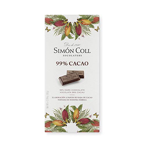 Chocolates Simón Coll Chocolate 99% Cacao - 10 Unidades x 85g