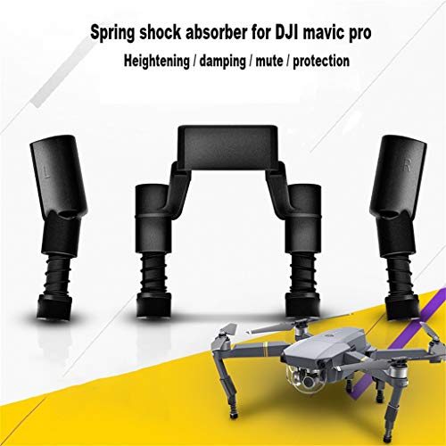 CHshe®-★-Kit de protección, protección de cámara, Dji Mavic Pro Accesorios para aviones no tripulados Aterrizaje patentado Mejora, 2X Mavic Pro Patas del tren de aterrizaje + Soporte