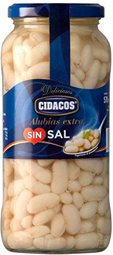 Cidacos alubia sin sal añadida tarro 570 gr. extra