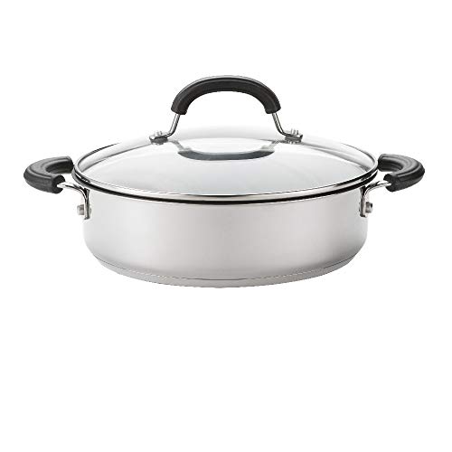 Circulon Total Cacerola con Tapa, cazuela Antiadherente para una cocción Uniforme y Completa, cazuela de Acero Inoxidable Apta para inducción y Todo Tipo de cocinas, 24 cm (2.8 l)