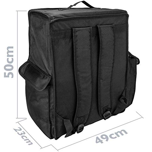 CityBAG - Mochila isotérmica Negra 50x23x49 cm para Entrega de Pedidos de Comida en Moto y Bicicleta