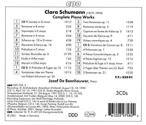 Clara Schumann: Complete Piano Works