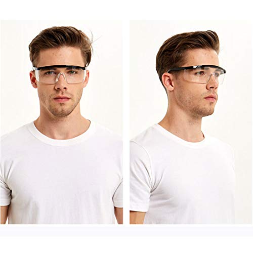 Claro Seguridad Lentes Personal Protector Equipo Anti niebla Gafas de protección para Hombres, Mujeres y Jóvenes, Templo ajustable, con Anteojos Bolso