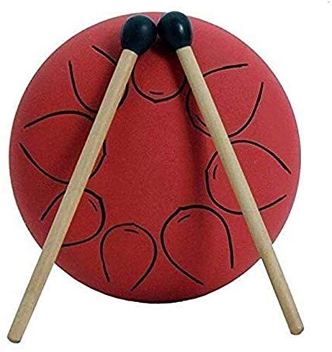 Clásico 6 pulgadas de acero lengua tambor de la mano del tambor sartén instrumento de percusión con Travel tambor mazos acolchado bolsa for la meditación yoga sonidoterapia 109 Tongue Drum Un Regalo,