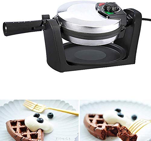 Clásico giratoria antiadherente belga Wafflera con mango desmontable bandeja de goteo plegable, Inicio de múltiples funciones Wafflera desayuno eléctrico recipiente for hornear fangkai77