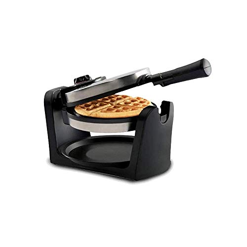 Clásico giratoria antiadherente belga Wafflera con mango desmontable bandeja de goteo plegable, Inicio de múltiples funciones Wafflera desayuno eléctrico recipiente for hornear fangkai77