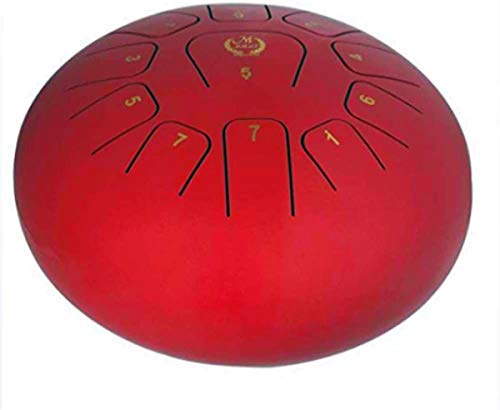 Clásico Lengua tambor de acero, Lotus tambor, tambor de Worry-Free, 11 Notas 16Inches, accesorios de acero Lengua tambor * 1 palillo del tambor * 1 * Batería 1, Rojo Tongue Drum Un Regalo, Tratamiento