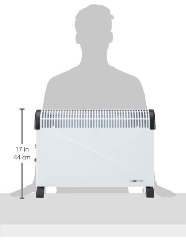 Clatronic KH 3077 - Convector con termostato regulable, 3 niveles de temperatura, con regulador de potencia para un bajo consumo