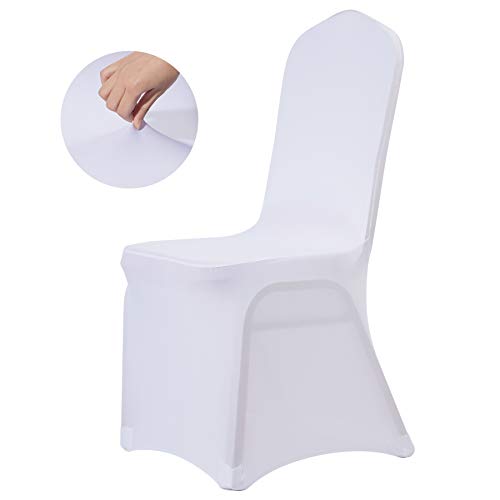 CO-Z 50 PCS Fundas para Sillas de Boda Fundas Protectoras de Silla para Fiesta para Ceremonias, Banquetes, Comedores y Salas de Conferencias Seat Covers para Restaurante, Hotel (50 PCS)