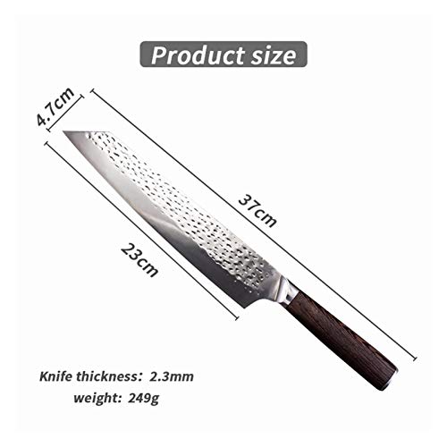 Cocina Forjado Cuchillo De Acero Inoxidable Chef Japonés Cuchillo De Cocina Cuchillo De Cortar Sushi De Salmón (Color : 9 inch chef knife)