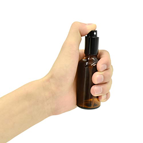 COCOCITY Set de 4 Botellas Botella de Vidrio Atomizador Rociador con 3 ml Pipetas Mist Sprayer para Acerites Esenciales - Uso en Aromaterapia - Limpieza de Habitacion (30ml 50ml)