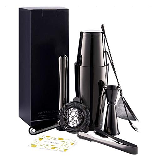 Cóctel esenciales Shaker Set - 5 piezas camarero Mixer Kit de Gran de Martini, Margarita, Mojito o cualquier otro alcohol o licor Beber impresionante sistema de la barra de especial Inicio de la barra